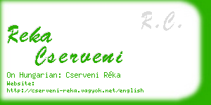 reka cserveni business card
