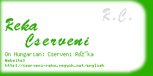 reka cserveni business card